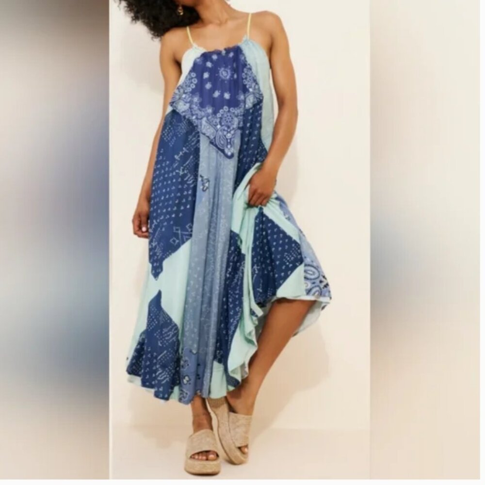 Free People Happy Days Cotton Midi Dress size M/L